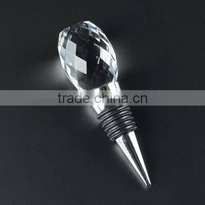 wholesale round facet crystal wine bottle stopper