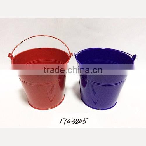 China manufacturer custom different sizes half round container garden pot for flower made from zinc metal iron