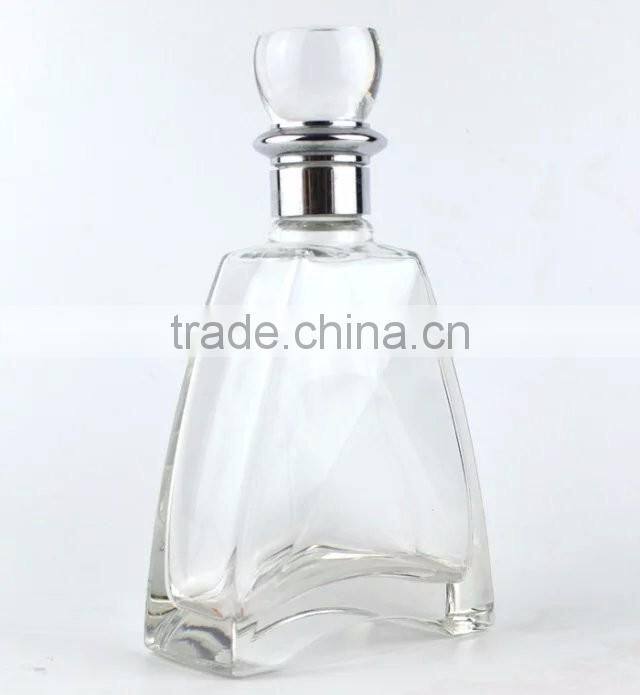 700ml Premium Fancy Glass Tequila Bottle, Custom Crystal Clear Wine Bottle Chinese Manufacture