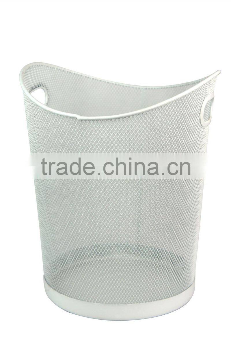 White Iron Network Rail SOTRE MORE Waste Basket Trash Can