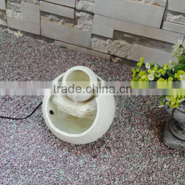 Small Round Tabletop Flower Ball Garden Water Fountain