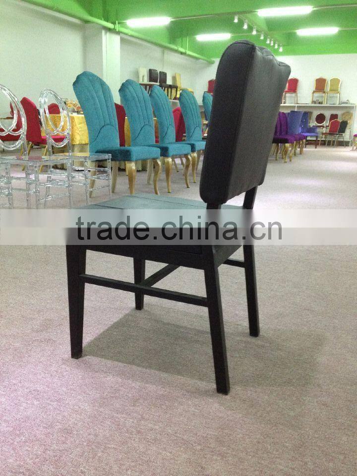 H frame Artificial leather covered dining chair/roll back dinner chair/dining chair