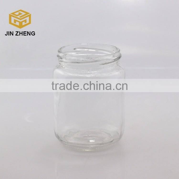 Round shape 250ml durable glass canning jar with Screw Lid