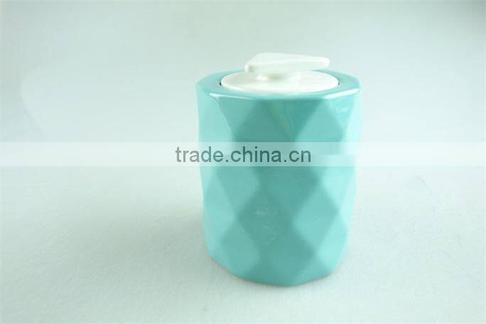 stock cheap round porcelain perfume bottle, different color can be mixed for wholesale,