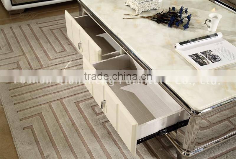 MARBLE TOP coffee table with drawer for wholesale