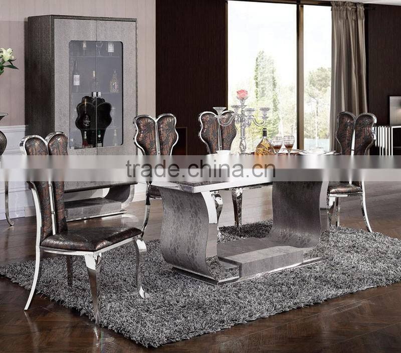 high quality Cheap new design stainless steel PU dining chair A21