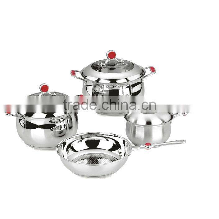 12pcs high quality stainless steel cookware and cooking pots