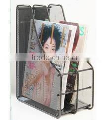 Hot Sell Metal Mesh Office Supplies Desk File Organizer Magazine Holder