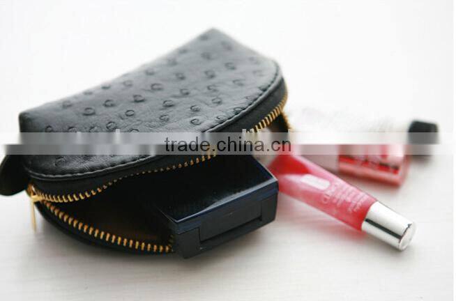 Beautiful promotional toiletry bag, shinny pu leather make up cosmetic case/bag