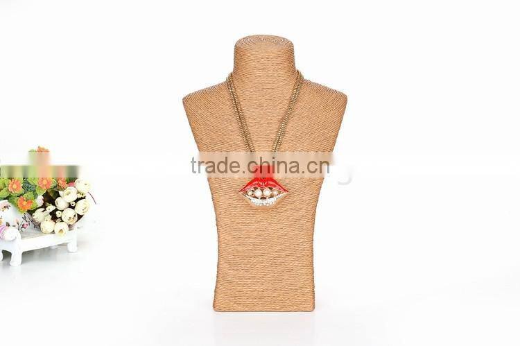Fashion jewelry display linen neck stands bust stands