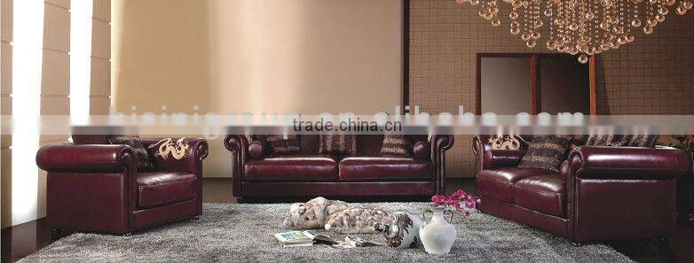 Bisini Luxury Classical Genuine Leather Sectional Sofa Set (BG90476)