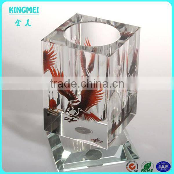 High quality acrylic crystal pen holder,multifunction pen holder and cardcase,clock