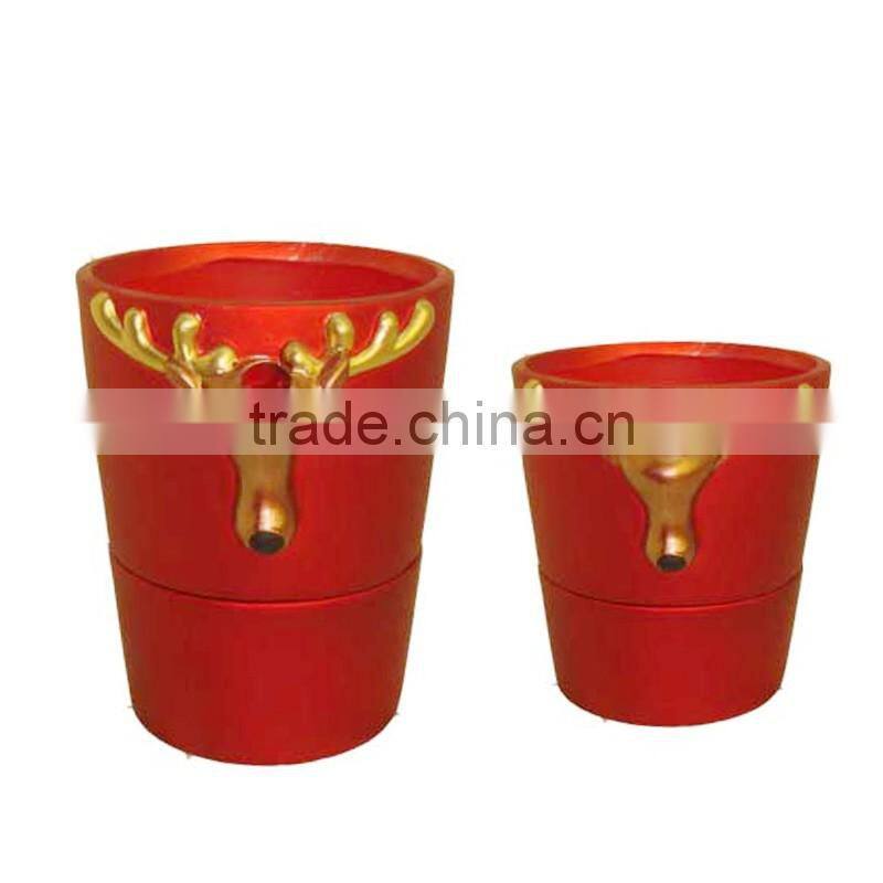 ceramic pumpkin shaped flower pot for Halloween