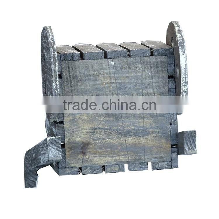 Wooden small cart flowerpot