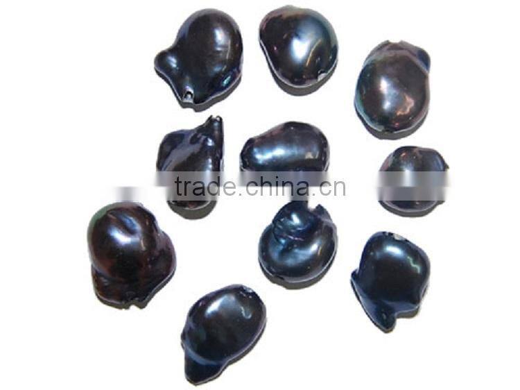 cheap 12-13mm black baroque freshwater pearls