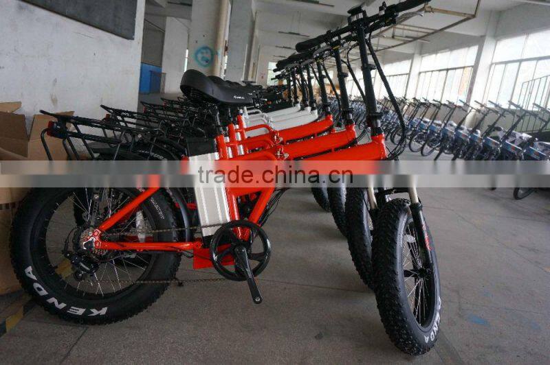 Green Power 48V 500W fat tire small folding electric bike for wholesale