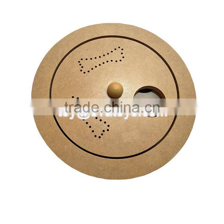 High quality safety double pet feeder wooden dog water bowl and food bowl W06F047