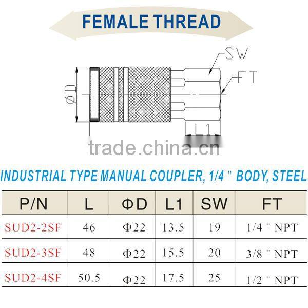Factory Direct Sales Air Hose Quick Coupler SUD2-2SH