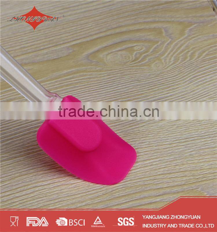 3-piece silicone spatula set with plastic handle