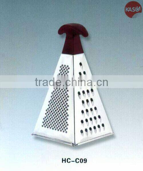 Hot Sale 8" stainless steel vegetable manual grater wood print handle