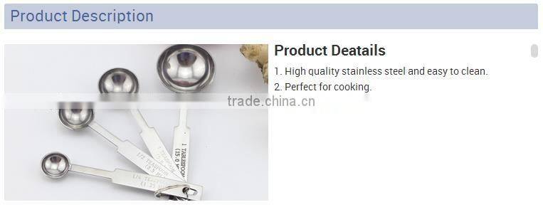 Stainless Steel Stainless Steel Set of 4 Measuring Spoons for Measuring Dry And Liquid Ingredients
