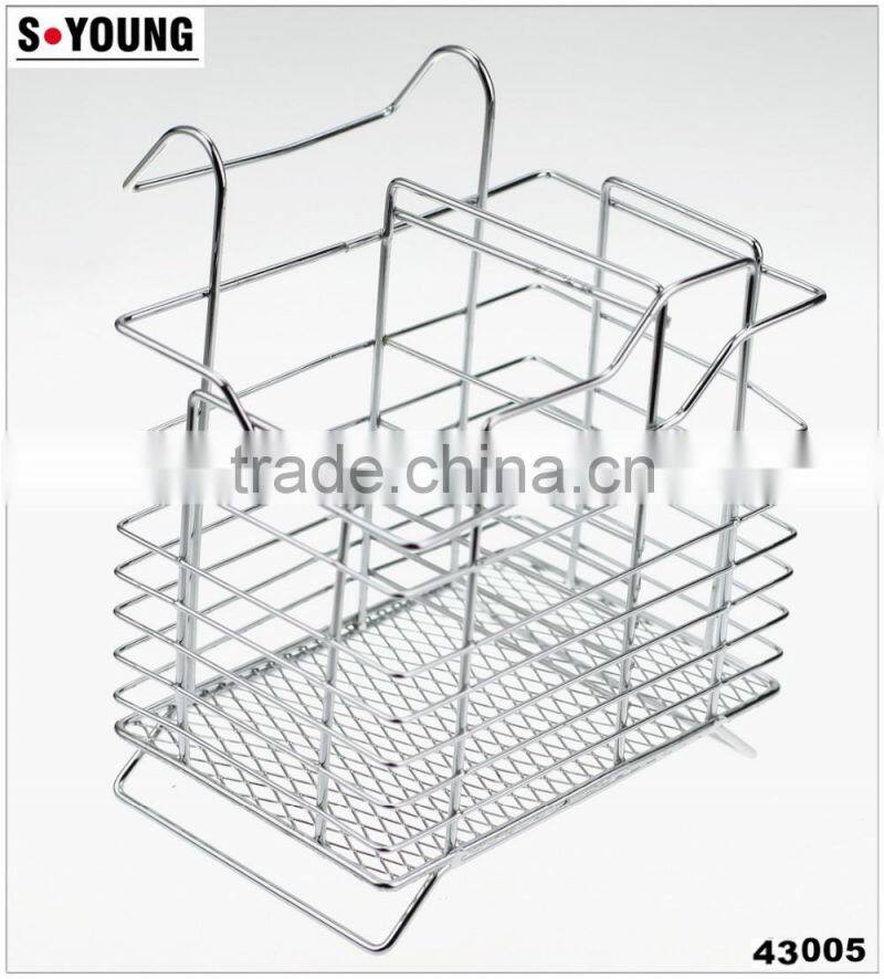 43005 Steel Wire Sink Basket Cutlery Holder Cooking Utensils Storage Kitchen Rack