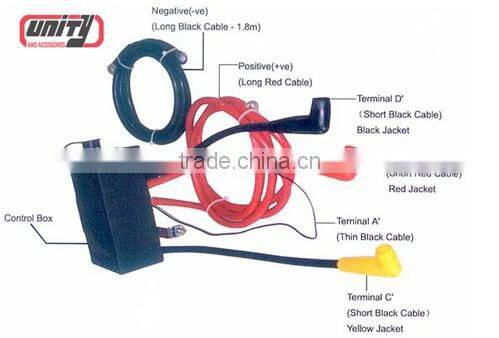 China 4x4 accessories winch wireless remote control 12v 24v