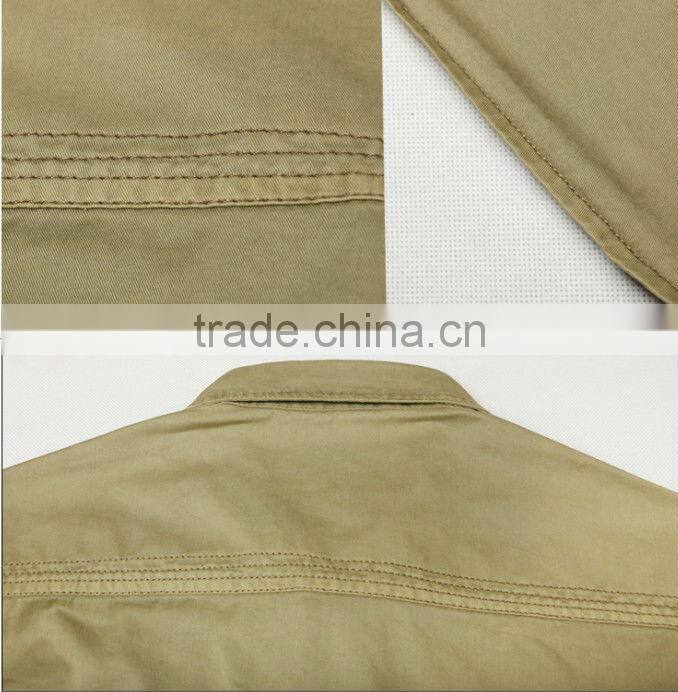 Men's spring & summer 100% cotton breathable short-sleeved tactical shirts