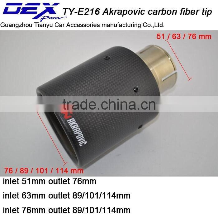 Customized Carbon Fiber All kinds of size Akrapovic universal exhaust tips