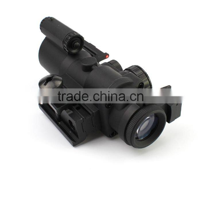 Prismatic Sight tactical sinper Fiber Optics 4X32 green/red illumination dot sight riflescope with red laser