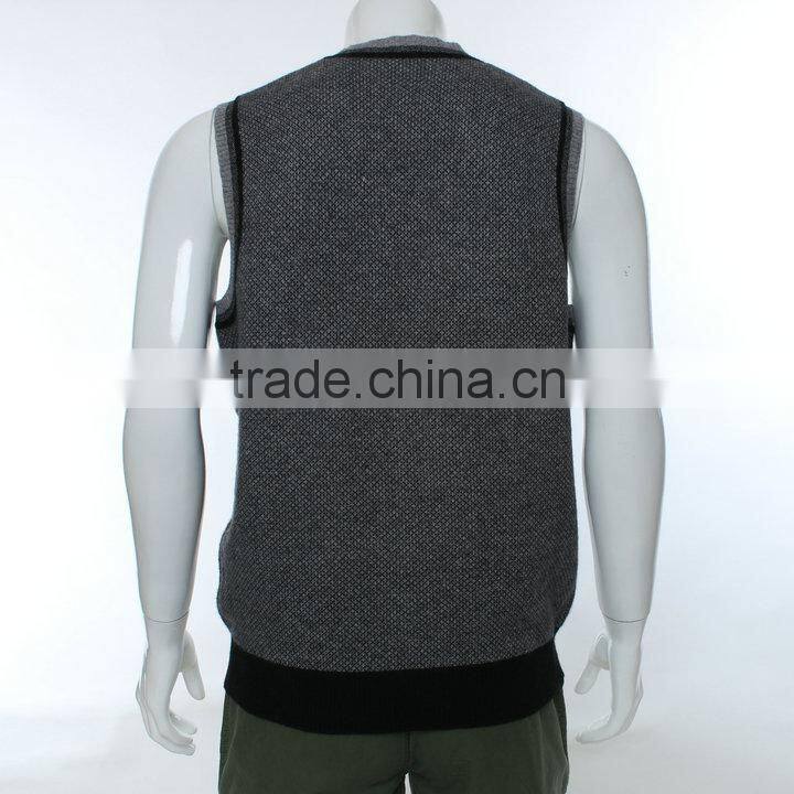 v neck sweater vest wholesale,slimming vest for men,Houndstooth pattern vest knitting machine for sweater vest