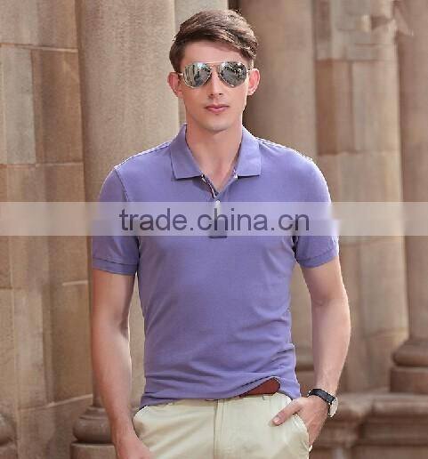 100% cotton wholesale blank t-shirt men polo with OEM printing embroidery