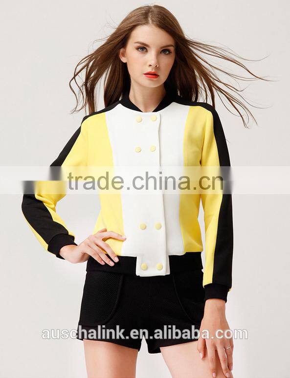outdoor new style woman double breasted sport coat low price