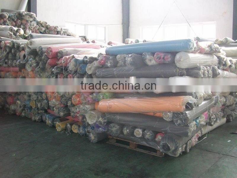 PU Space Leather Stocklot, PU Artificial Leather with Nonwoven Stocklot, Synthetic Leather Goods