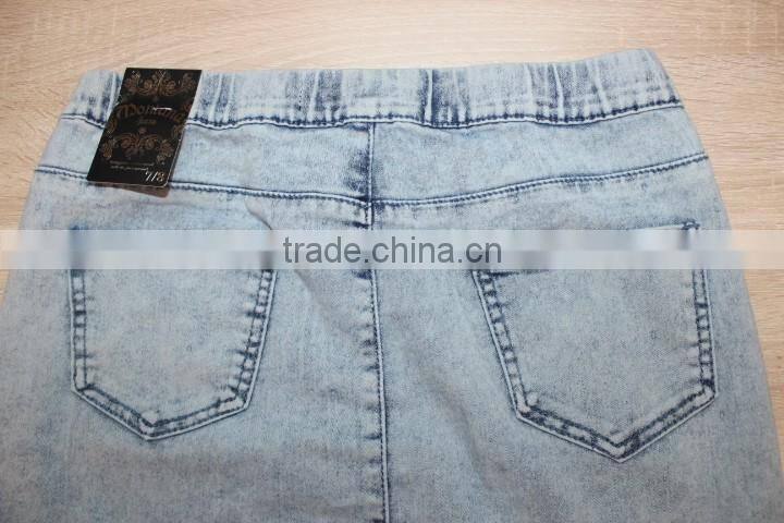 GZY stocklot jeans skirt jeans ladies jeans top design