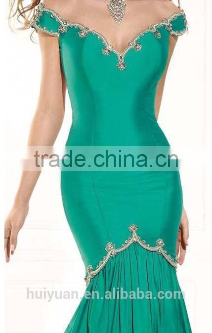 green satin beaded sweetheart neckline sample design short sleeve dress