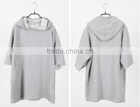 Couple Set Hooded Frayed Pullover + Sweat Shorts