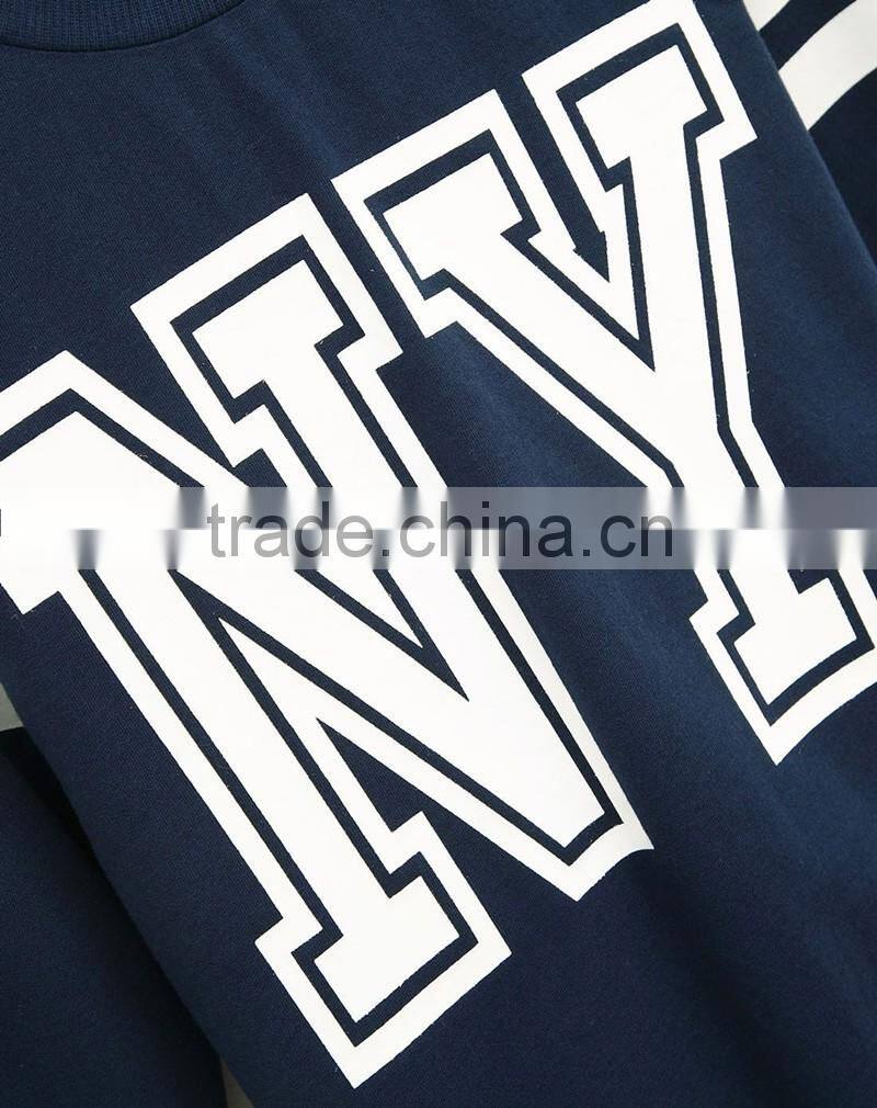 print letters 100% cotton fabric children sports pullover boys sweatshirt