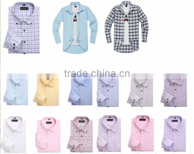 Men's autumn long sleeved shirt with stripes of young and middle aged business casual shirt