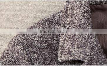 slim fit pure color wool men coat winter coat