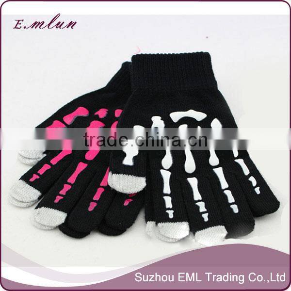 Unisex winter magic knitted noctilucent gloves