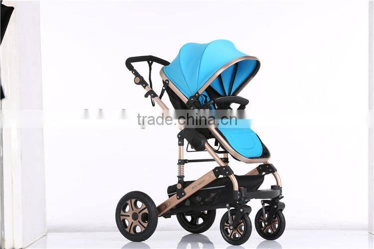 Most popular good baby child products 2-in-1 aluminum 5 point safety buckle fashion stroller