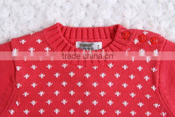Latest design child winter sweater cotton toddler girl pullover