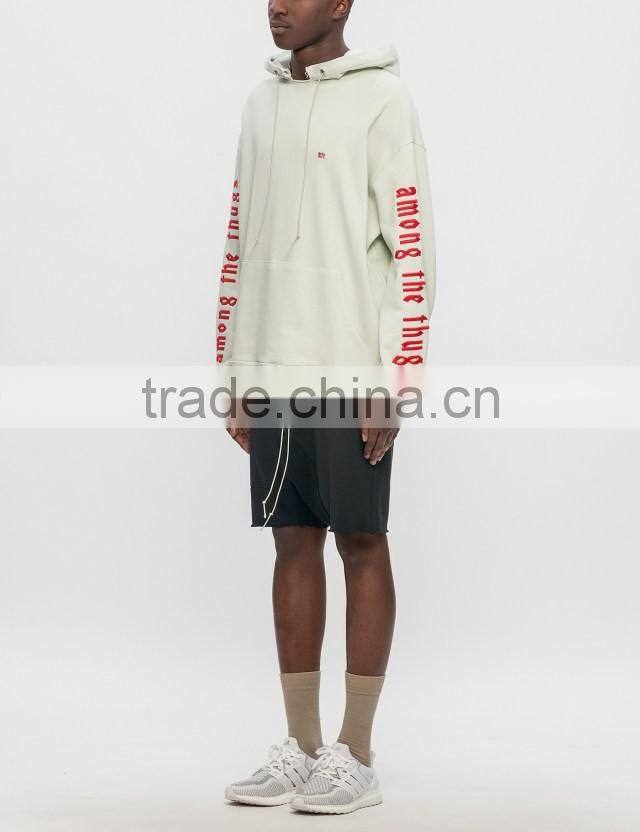 2017 custom mens lightweight cotton print oversized sweatshirt