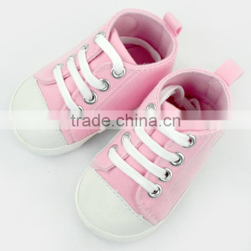 Stylish Pink Newborn Girls Crib Shoes Baby Shoes Toddlers Soft Shoes