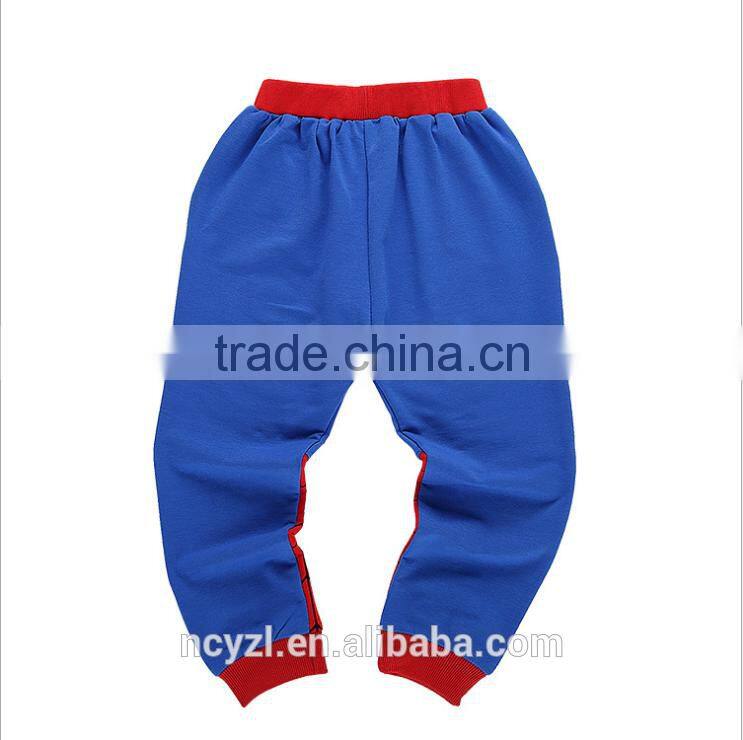 100% cotton print superman children clothes and boys winter hoodies sets