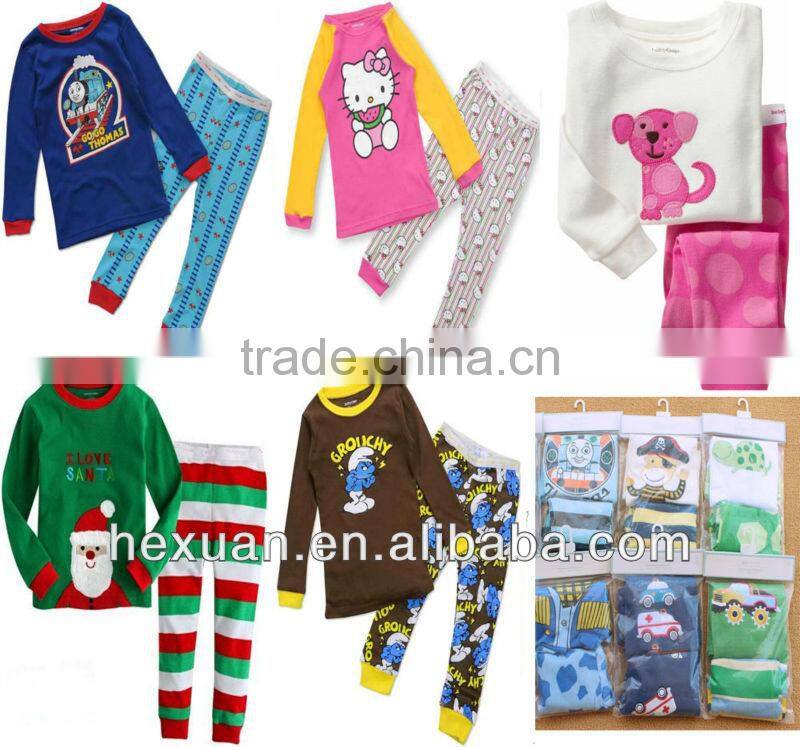 100% cotton baby Pajamas baby tee shirts tight top pant kids t-shirt