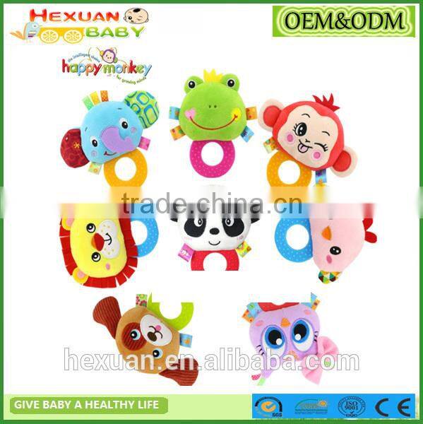 New High Quality Baby Wrist Rattle Toy Plush Hand Bell Ring For Infant