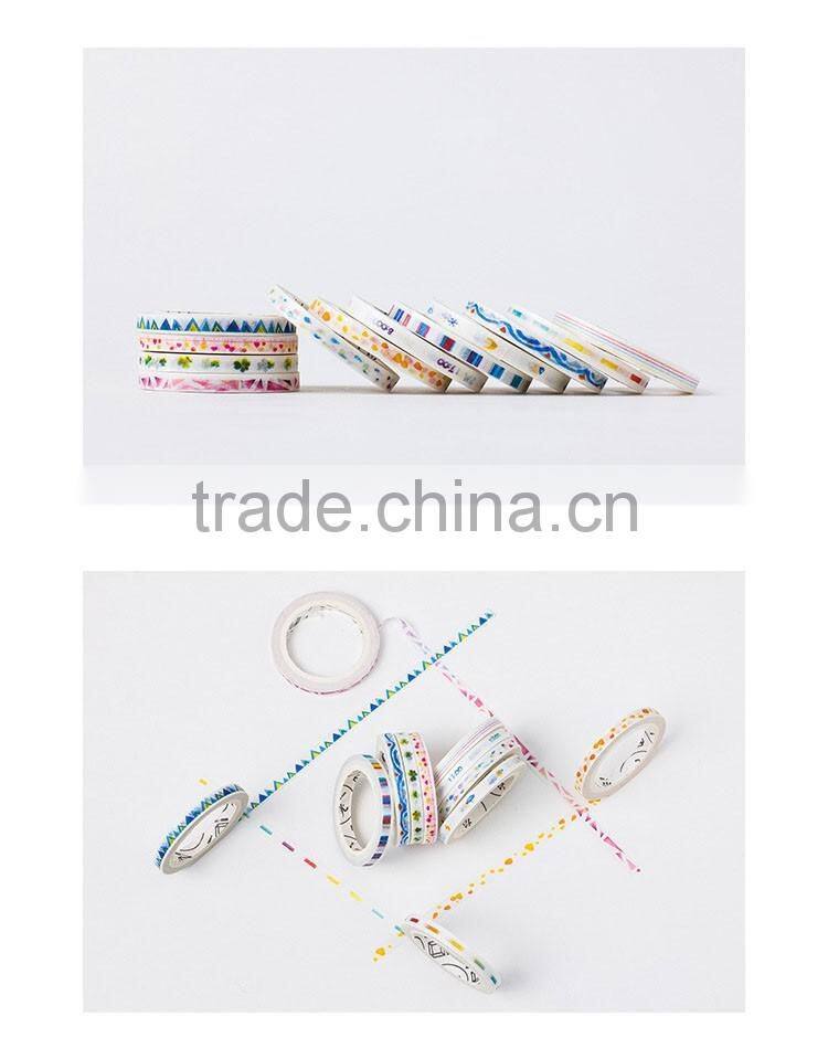 5mm*8m decoration washi paper customized adhesive paper planner accessories