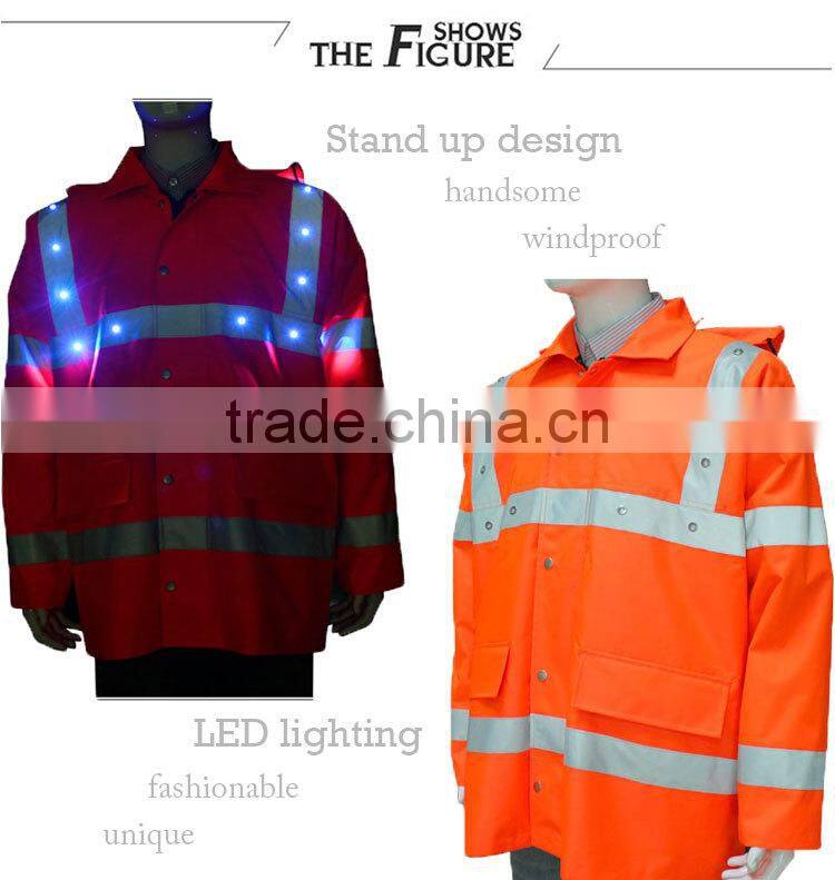 HI Vis Safety Reflective LED Glowing Traffic Road Jackets